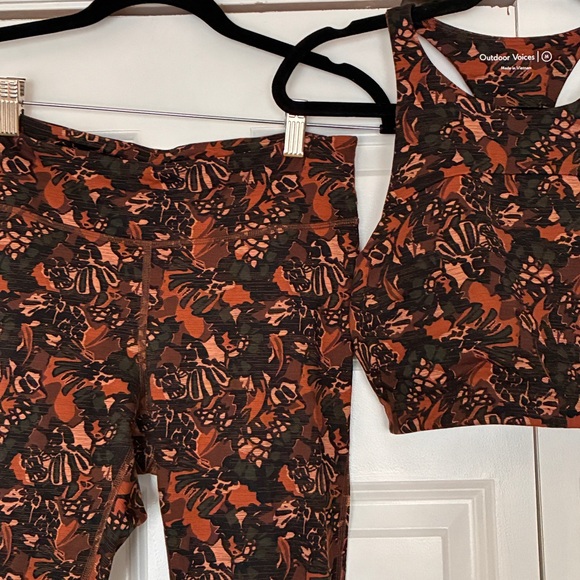 Outdoor Voices Athletic Two-Piece Set in Rust Floral Print - Picture 2 of 14